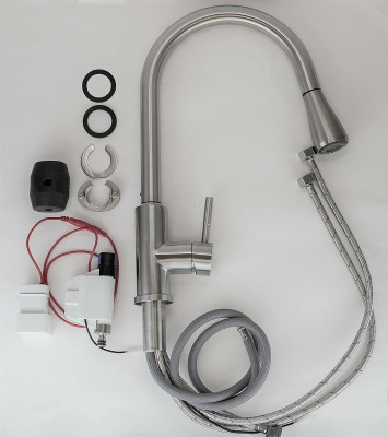 Кухонный смеситель ESKO TSS 519 сатин с выдвижным изливом