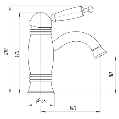 MIGLIORE Oxford 19095 смеситель для раковины, бронза
