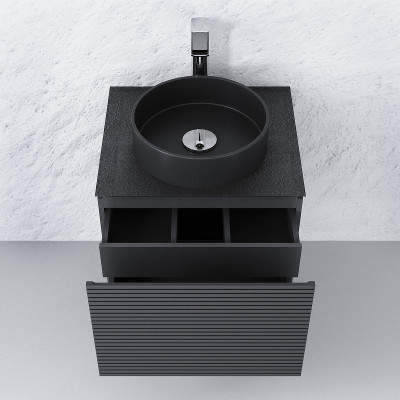 Тумба под раковину Jorno Stone 60 Stn.01.60/P/A/JR подвесная антрацит