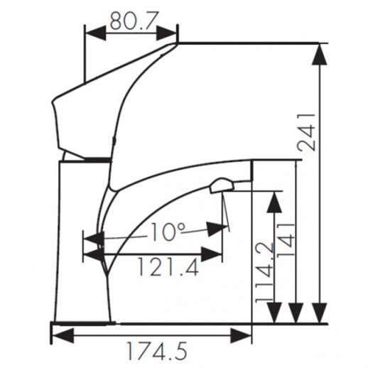 Смеситель для раковины KAISER Calla (71011) хром