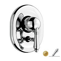 Nicolazzi Classica 3460 GO 75 смеситель для ванны/душа (внешняя часть), золото/ручка El Capitan