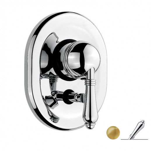 Nicolazzi Classica 3460 GO 75 смеситель для ванны/душа (внешняя часть), золото/ручка El Capitan