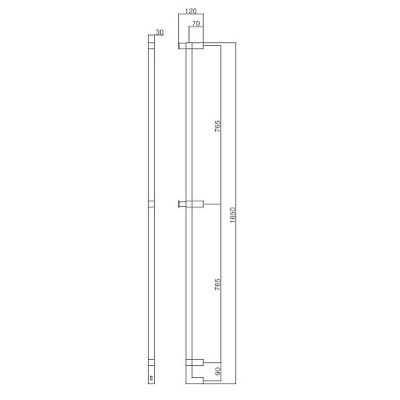 Электрический полотенцесушитель Margaroli Panorama 30x1650мм латунь хром (666CRB-1650)