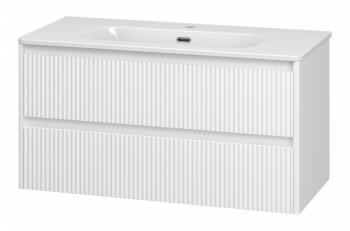 Тумба подвесная Brevita Riva 100 RIV-07100-0102Я белая с раковиной