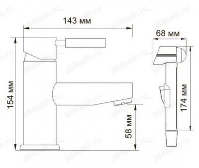 WasserKRAFT Main 4108 cмеситель для раковины