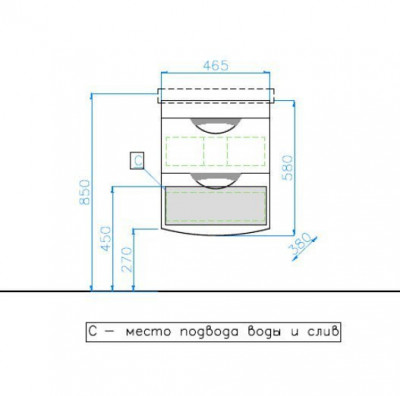Комплект мебели для ванной Style Line Жасмин-2 50 Люкс Plus белый