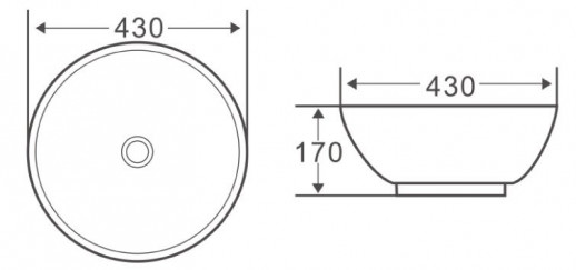 Раковина накладная керамическая круглая BelBagno BB1077