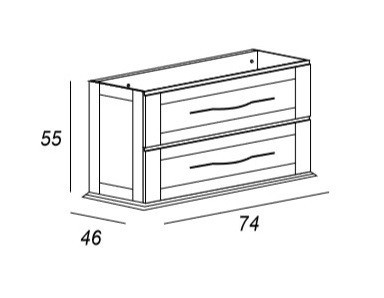Тумба под раковину CEZARES TIFFANY 75 Nero grafite