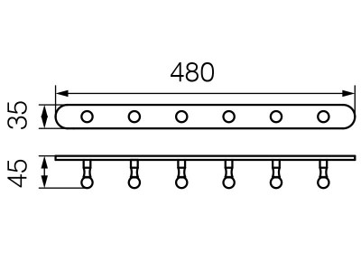 VERAGIO GIALETTA BRONZO VR.GIL-6439.BR планка с 6 крючками 47,5 см, бронза