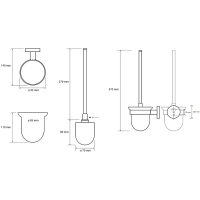 Туалетные ершики Bemeta Brilo 161113017 золото