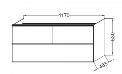 Тумба под раковину 115 см Jacob Delafon Odeon Up EB892-N18 белый блестящий