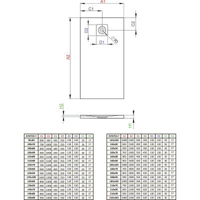 Душевой поддон из искусственного камня Radaway Kyntos F 120x90 HKF12090-64 антрацит прямоугольный