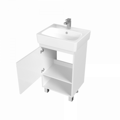 Тумба под раковину 1Marka Tera 55Н 1д. Белый глянец (У76059)