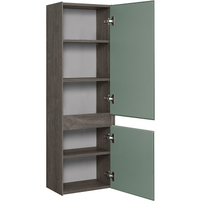 Шкаф пенал в ванную Aquaton Форест 40 1A278603FR9C0 дуб рошелье сумеречный голубой