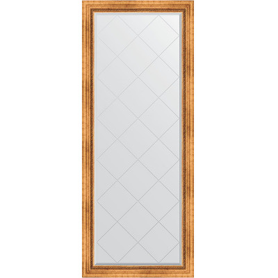 Зеркало напольное Evoform ExclusiveG Floor 201х81 BY 6317 с гравировкой в багетной раме Римское золото 88 мм