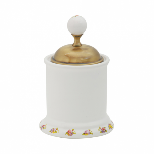 MIGLIORE Provance 17616 баночка низкая, керамика с декором/бронза