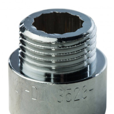 Удлинитель резьбовый STOUT латунь хромированный 1/2X15 SFT-0002-001215