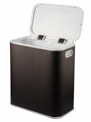 Geralis PCH-B PUNTO корзина для белья шоколад, кант хром, стандарт