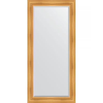 Зеркало настенное Evoform Exclusive 169х79 BY 3600 с фацетом в багетной раме Травленое золото 99 мм