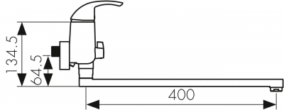 Смеситель для ванны Kaiser Nova 23055, хром