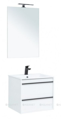 Комплект мебели для ванной Aquanet Lino 60 белый матовый (00271951)