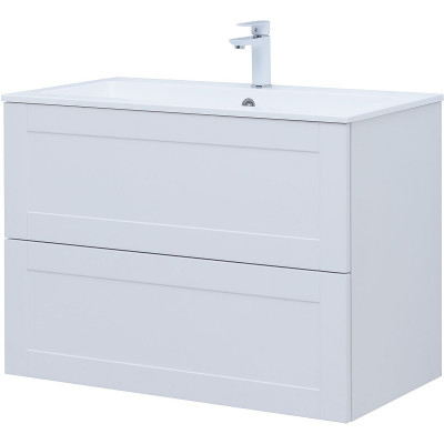 Тумба под раковину Aquanet Терра 90 313235 подвесная белая матовая