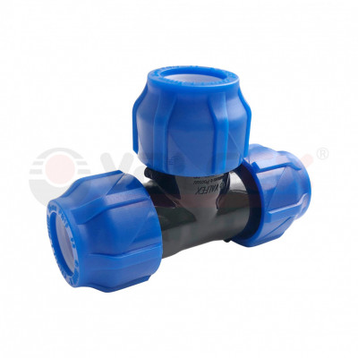Тройник компрессионный VALFEX 50/50/50 черно-синий (1210012505050)