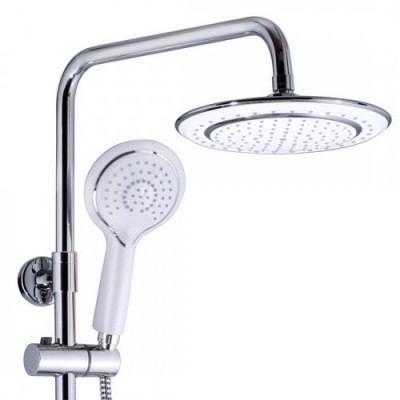 Kaiser SX 2060-4 душевая система с ручным и верхним душем белого цвета, хром
