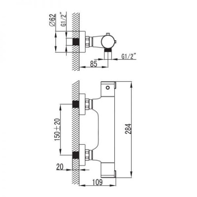 Смеситель для душа IDDIS Thermolife (THESB00i75WA), дизайн современный
