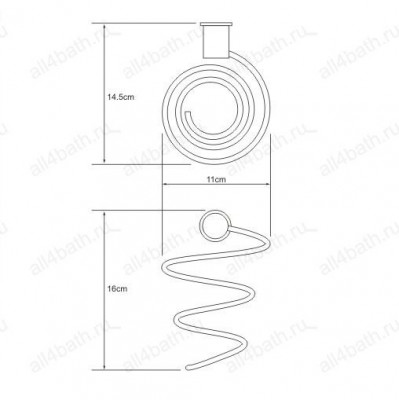 WasserKRAFT K-1080 держатель для фена, хром