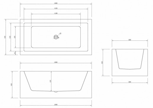 Акриловая ванна ABBER AB9406-1.6