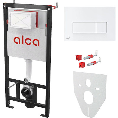 Инсталляция Alcaplast AM101/1120-4:1 RU M570-0001 для унитаза с белой клавишей смыва