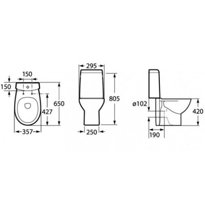 Roca Victoria Nord 341ND0000 бачок для унитаза