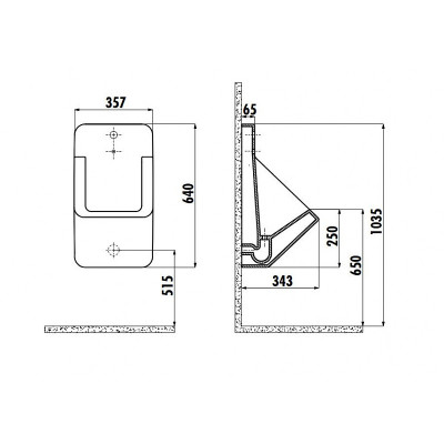 Писсуар Creavit TP640-00CB00E-0000 подвесной белый