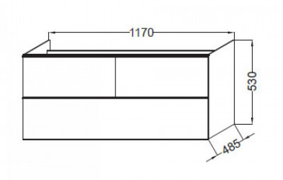 Тумба под раковину 115 см Jacob Delafon Odeon Up EB892RU-E5 бежевый