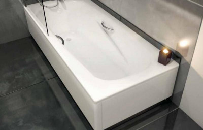 Стальная ванна BLB Universal HG 170x75 B75HTH001 handles с отверстиями для ручек без гидромассажа с шумоизоляцией прямоугольная
