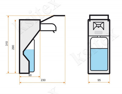 Ksitex SM-1000 локтевой дозатор для мыла