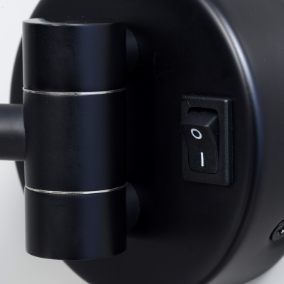 WasserKRAFT K-1004black зеркало с LED-подсветкой, 3-х кратное увеличение