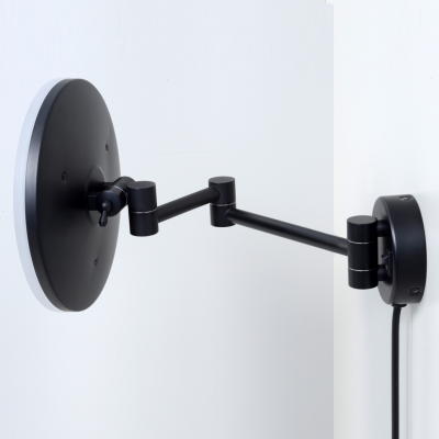 WasserKRAFT K-1004black зеркало с LED-подсветкой, 3-х кратное увеличение