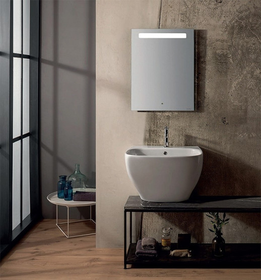 Раковина накладная Globo Genesis 62 GE061.BI*1 белая прямоугольная