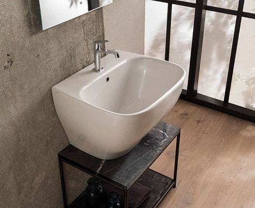 Раковина накладная Globo Genesis 62 GE061.BI*1 белая прямоугольная