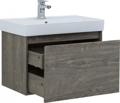 Тумба с раковиной Aquanet Nova Lite 75 дуб рошелье (1 ящик) напольная/подвесная (00245242)