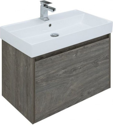 Тумба с раковиной Aquanet Nova Lite 75 дуб рошелье (1 ящик) напольная/подвесная (00245242)