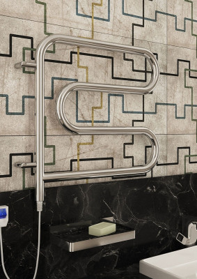 Полотенцесушитель электрический Terminus F-образный 600x600 4620768883897 поворотный хром