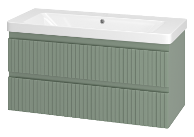 Тумба Brevita Victory 105 подвесная (зеленая) VIC-09105-0802Я (с раковиной)