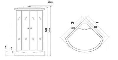 Душевая кабина Niagara Ultra NG-901-01 90x90х220 см низкий поддон