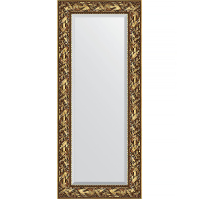 Зеркало настенное Evoform Exclusive 139х59 BY 3519 с фацетом в багетной раме Византия золото 99 мм