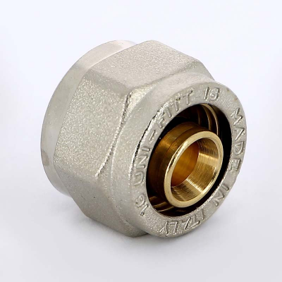 Соединитель обжим-В никелированный конусный UNI-FITT 16х1/2"К (680N1612)