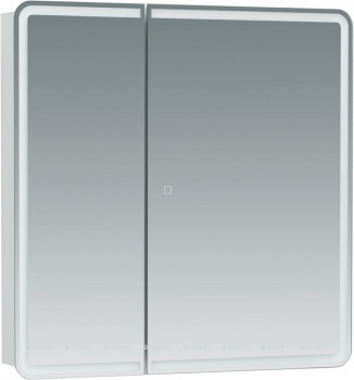 Зеркало-шкаф в ванную Aquanet Оптима 80 с LED подсветкой белый (00311862)