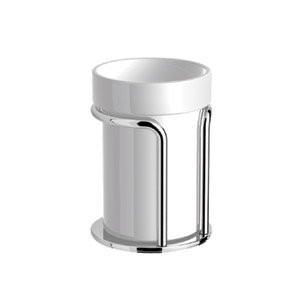 LANGBERGER Alster 10913А стакан керамика настольный круглый, хром